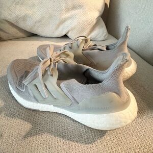 Adidas Gray and White Ultraboost Sneakers